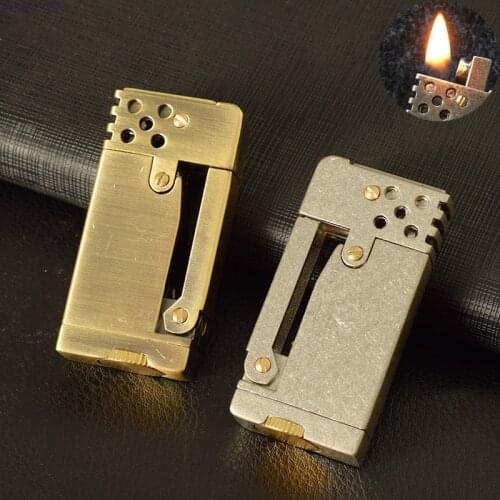 High-End Creative Retro Press Personality Lit Flint Kerosene Lighter Personality Temperament Gift