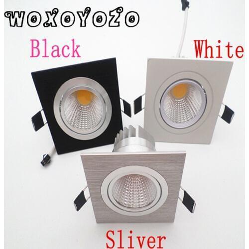 WOXOYOZO Hot Sale COB Ceiling Lamp 7W 9W 12W AC110V 220V LED Spot light Recessed decoration LED Dimmable Bright Square Downlight