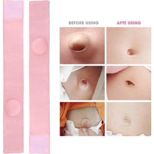 2pcs Umbilical Hernia Therapy Treatment Belt Breathable Bag Elastic Cotton Strap for 0-1 Years Old Baby Children Infant Kid