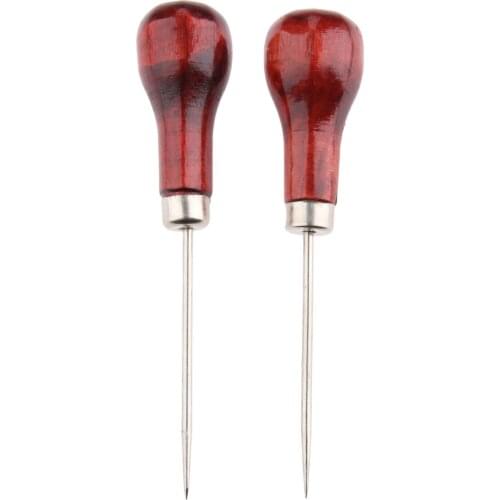 5Pcs Sewing Punch Hole Hook Awl Leather DIY Handmade Leather Craft Tool 110mm Leather Stitching Sewing Awl Repair Tool