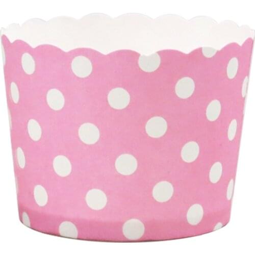 50PCS Pink White Dots Yellow Purple Paper Cupcake Liner Baking tool Muffin Cup Case Tray Cake Mold wedding birthday party