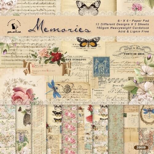 6 inch 12 Sheets Butterfly Memories Scrapbook Paper Origami Background Paper DIY Card Making Home deco gift arts and crafts