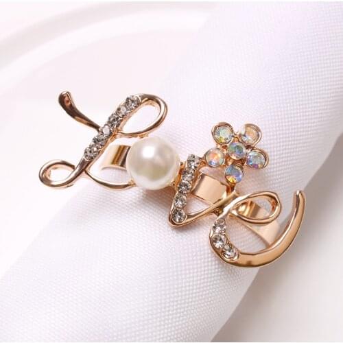 6pc Simple english letter love napkin ring napkin buckle