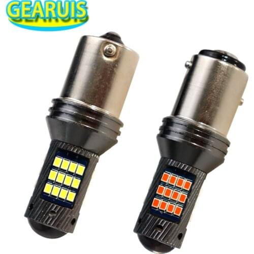 2pcs 1000 lumen car 1156 ba15s bau15s 1157 BAY 15D 3157 3156 7440 7443 42 smd 2016 LED Turn Signal Tail Brake Lights 12V-28V
