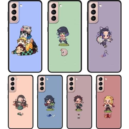 Demon Slayer Cute Kimetsu No Yaiba TPU Case For Samsung Galaxy S20 FE S10 S21 S9 Plus Ultra Cover Soft Shell Silicone Funda Capa