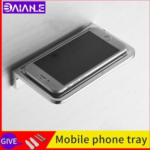 Bathroom shelves hardware accessories Mobile phone shelf thickening Toilet Partition frame Partition frame