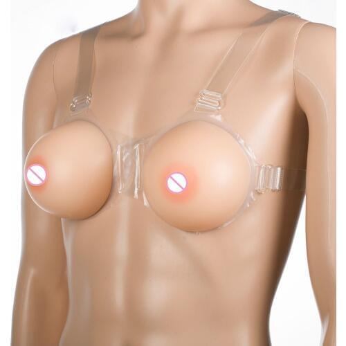 500g/pair A Cup Round shape Artificial Silicone Mastectomy Breast Form Bra gel bra Fake breast enhancer vagina for crossdresser