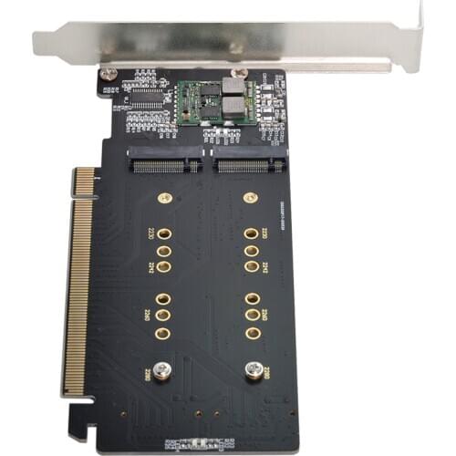 Jimier 4X NVME M.2 AHCI to PCIE Express 3.0 Gen3 X16 Raid Card VROC Raid0 Hyper Adapter