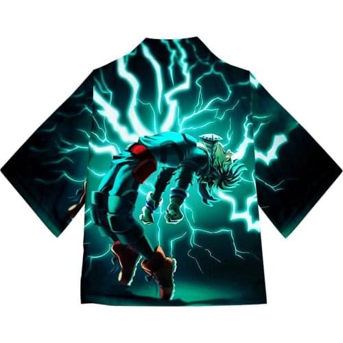 2021 New Arrival Hip hop My Hero Academia 3D Print Kimono Haori Yukata Women/Men Summer Casual Short Sleeve Streetwear Clothes