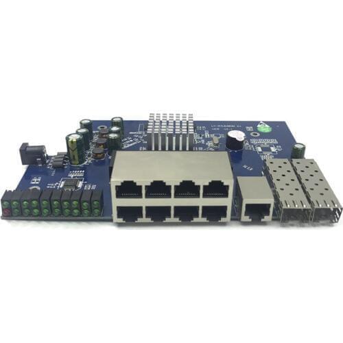 IP Management 8-port 10/100/1000Mbps PoE Ethernet Switch Module Managed Switch Module with 2 Gigabit SFP Slots gigabit switch