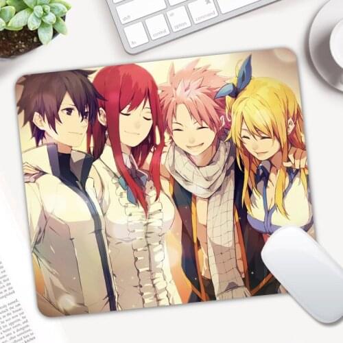 FAIRY TAIL Mouse Pad 21x26cm Gaming Mousepad Anime Gel Office Notbook Desk Mat Customized Padmouse Games Pc Gamer Mats