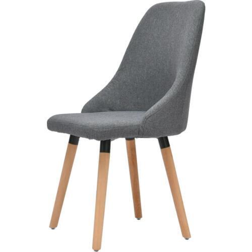 Creative Simple Wooden Dining Chair Household Multifunction Living Room Chair with Backrest Solid Wood Cloth Seat Study Stool