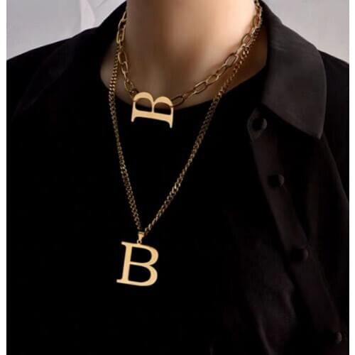 Hot Get New Goddess Luxury Gold Color Necklace Luxe Fashion Jewelry Stainless Steel For Women