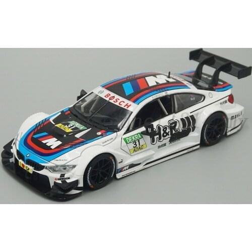 1:24 Diecast High Light Sport Racing Car Model Toy Free Wheeling M4 DTM Miniature For collection Gifts