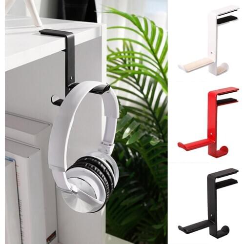 Desk Mount Non-slip Headphone Hanging Rack Storage Bracket Headset Support Stand Space-saving Headphone Storage Rack