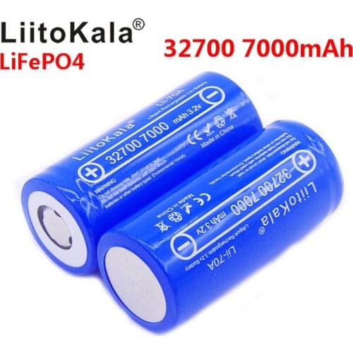 2020 new LiitoKala Lii-70A 3.2V 32700 6500mah 7000mAh LiFePO4 Battery 35A Continuous Discharge Maximum 55A High power battery