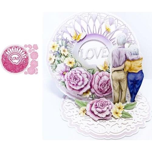 New Flower Love Human Figure Metal Cutting Dies Scrapbook Dariy Decoration Stencil Embossing Template DIY Greeting Card Handmade