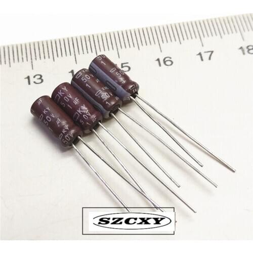 New and original 50pc 1uf 50v 6x11mm Electrolytic capacitor