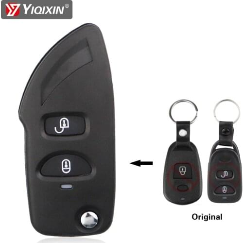YIQIXIN 2 Buttons Upgrade Modified Flip Remote Car Key Shell For Hyundai Santa Fe Tucson IX35 Elantra Fe Eagle Terracan Atos