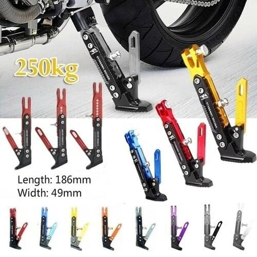 Durable Adjustable Motorcycle Motorbike Foot Stand CNC Aluminum Alloy Side Support Foot