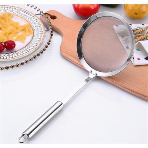 Stainless Steel Fine Mesh Wire Oil Skimmer Strainer Multi-functional Filter Spoon Fried Food Net Kitchen Gadgets