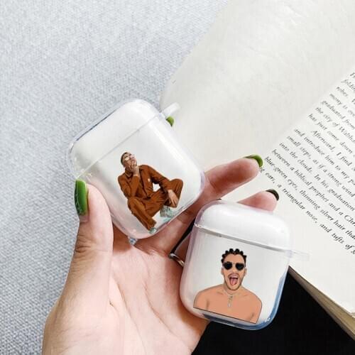 Yo Perreo Sola Bad Bunny Maluma Silicone TPU Cover For Apple airpods 1 2 Case Wireless Earphone Accessories For Air Pods Coque