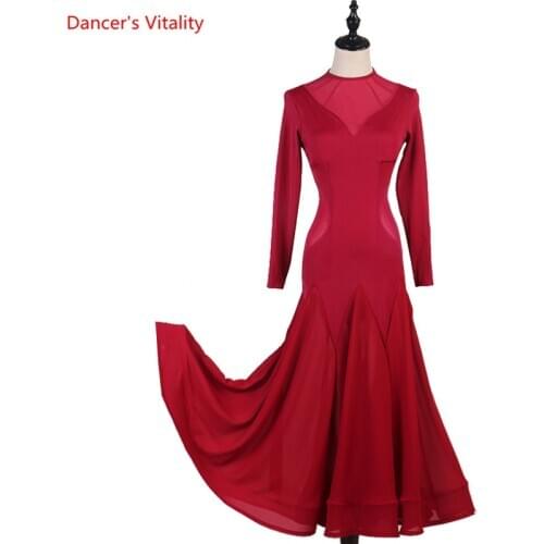 Modern Dance Wear New Women Ballroom Dance Training Skirt Female chil Waltz Rumba Tango Dancing Performance Clothes Dress