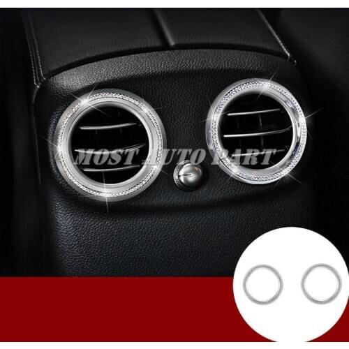 Rhinestone Style Console Rear Air Vent Outlet Cover Ring For Benz GLC X253 2015-2020 Car accesories interior Car decoration