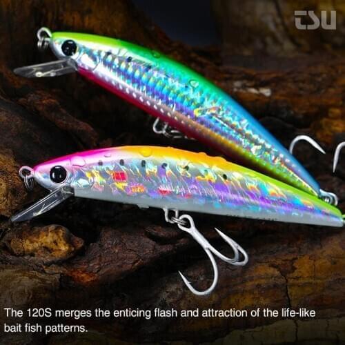 TSURINOYA 4pcs DW37 Sinking MINNOW 120mm 40g Big Minnow Fihsing Lures Artificial Hard Bait Salt Water Lure