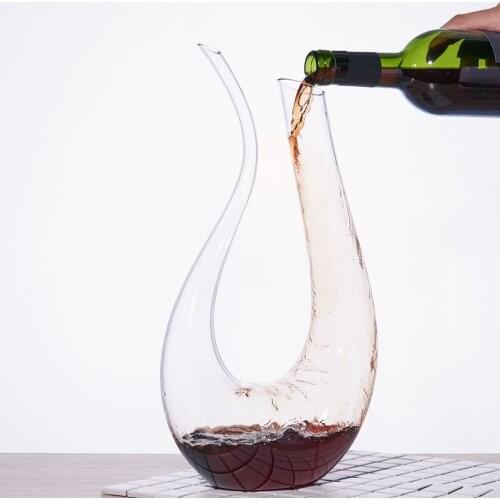 U-Shaped Decanter 1000ml Abstract Swan-Shaped Wine Dispenser Bar Winery Pourer Wine Bottle Red Wine Tool Special Wine Set