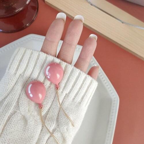 Funny Balloon Earrings Long Tassel Drop Earring Women Girl Hip Hop Party Jewelry Sweet Cute Earring Valentines Day Gifts New