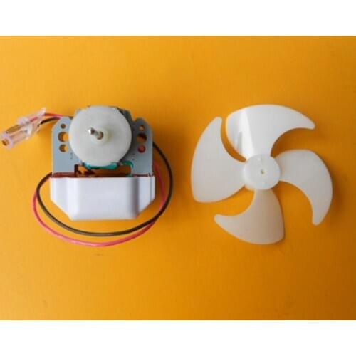 1 set ( 1pcs motor + 1pcs wind blades) for Refrigerator fan Motor YZF-1-6.5-R 220V 6.5W cooling fan motor