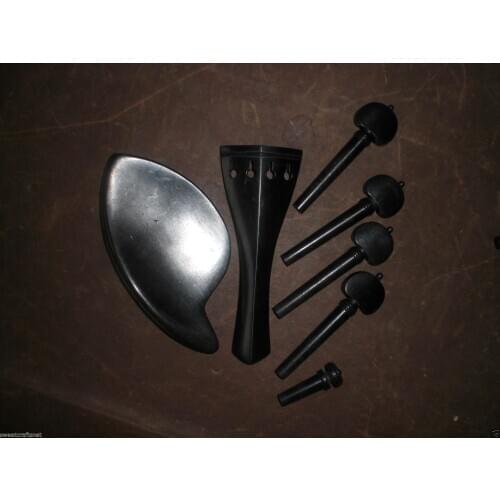 1 Set of High Quality Ebony Violin Fitting 4/4 0353# violin parts