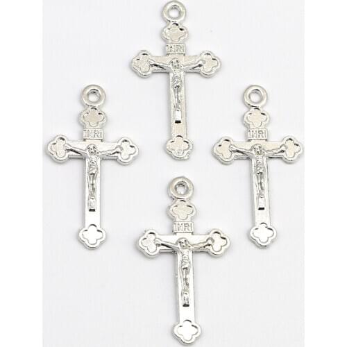 100pcs of Miniature Cross Medal Crucifix Jesus Christ for Rosary