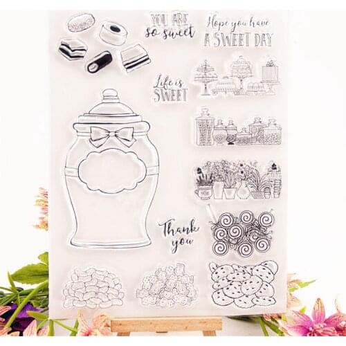 15.5x21.5cm candy jar Transparent Clear Stamps Silicone Seals Roller Stamp DIY scrapbooking photo album/Card Making Easter