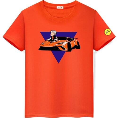 2021 Summer 100% Cotton Childrens T-Shirt Merch A4 Lamba Print Boy Girl Short Sleeve T Shirts Casual Fashion Women Tops Tee