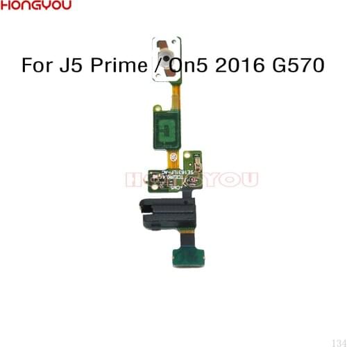 30PCS/Lot For Samsung Galaxy J5 Prime / On5 2016 G570 Home Button Return Key Sensor Audio Headphone Jack Flex Cable