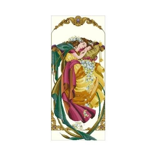 35- MD-08 Needlework,For Embroidery,DIY 14CT Unprinted Arts Cross stitch kits Set Cross-Stitching Home Decor
