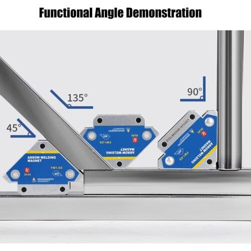 4pcs 28LBS Magnetic Welding Holders Multi-angle Solder Arrow Magnet Weld Fixer Positioner Ferrite Auxiliary Locator Tools