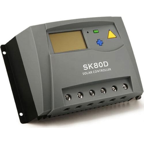 80A 12V 24V 48V Auto solar charge controller Solar PV Battery Charger with LCD Display and communication function