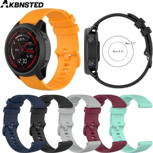 AKBNSTED 22MM Colorful Soft Silicone Sport Strap For Garmin Forerunner 745/Huami Amazfit GTR 47MM/GTR 2/Pace Smart Watch Strap