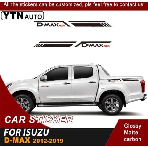 Car Decal For Isuzu D-Max 2012-2015 2016 2017 2018 2019 Rear Trunk 4x4 Stripe Graphic Vinyl Decoration Car Sticker Accessories