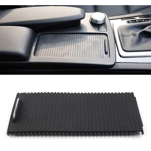 For Mercedes Benz W204 W212 Car Center Console Water Cup Holder Panel Roller Cover Trim Black