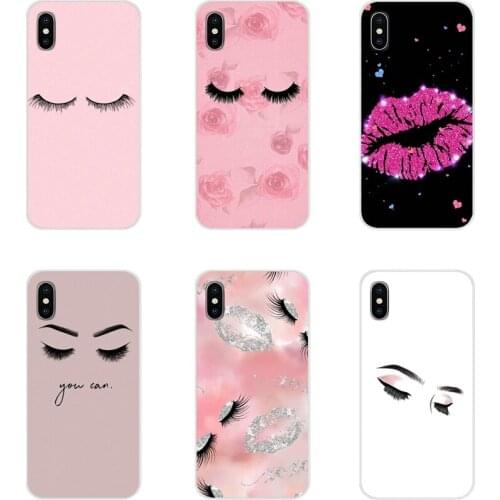 For Huawei G7 G8 P8 P9 P10 P20 P30 Lite Mini Pro P Smart Plus 2017 2018 2019 Accessories Phone Shell Covers eyelash Makeup Lip