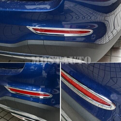 For Mercedes Benz GLC Class X253 2015-2019 ABS Chrome Rear Tail Fog Lamp Light Cover 2pcs Car Accessories Interior Car Decor