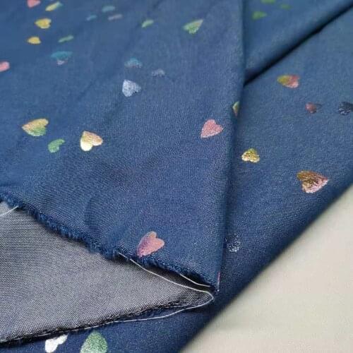 Jean Denim Soft Tencel Quality Non Stretchy Trousers Shirt Dress Material Bronzed Handmade Craft Fabric