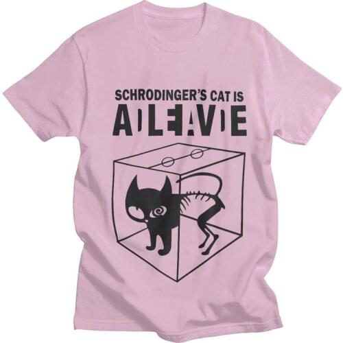 Geek Schrodingers Cat T Shirt Men Short Sleeve 100% Cotton T-shirt The Big Bang Theory Tee Graphic Tshirts Gift Idea