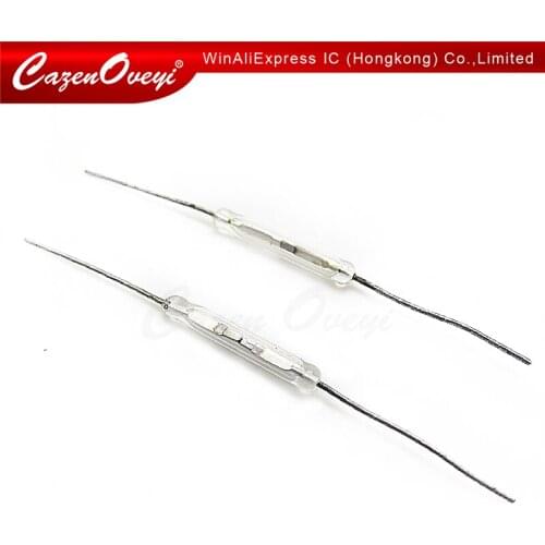 10pcs/lot Dry reed pipe REED SWITCH 2X14MM GLASS White Color N/O Low Voltage Current 100% New Original In Stock