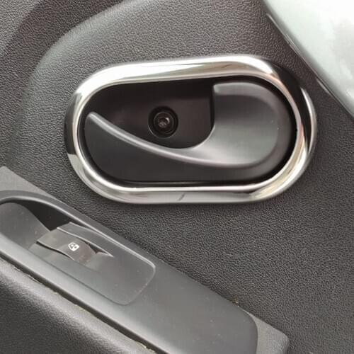 St. Steel Interior Inside Door Handle Covers trim for Dacia Renault Duster Logan Sandero Lada Largus Renault Megane Clio Scenic
