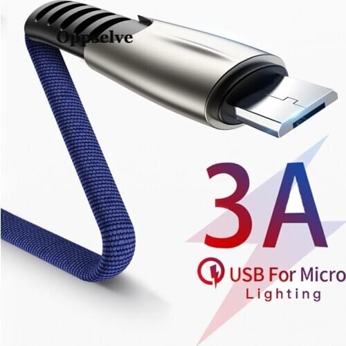 Oppselve Micro USB Cable Fast Charging 3A Microusb Cord For Samsung S7 Xiaomi Redmi Note 5 Android Phone Cable Micro USB Charger
